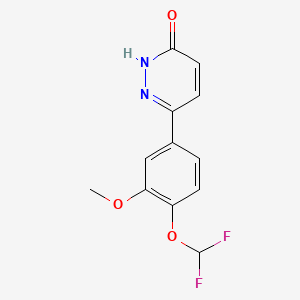 6-(4-(Difluoromethoxy)-3-methoxyphenyl)pyridazin-3(2H)-one chemical structure (CAS 101975-10-4)