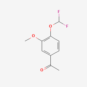 1-[4-(Difluoromethoxy)-3-methoxyphenyl]ethan-1-one chemical structure (CAS 101975-20-6)