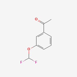 1-(3-(Difluoromethoxy)phenyl)ethanone chemical structure (CAS 101975-23-9)