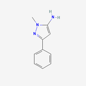 1-Methyl-3-phenyl-1H-pyrazol-5-amine chemical structure (CAS 10199-50-5)