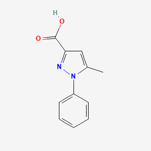 5-Methyl-1-phenyl-1H-pyrazole-3-carboxylic acid chemical structure (CAS 10199-57-2)