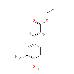 Ethyl 3-(3,4-dihydroxyphenyl)acrylate chemical structure (CAS 102-37-4)