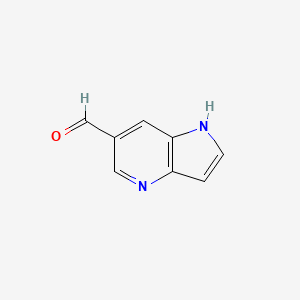 1H-Pyrrolo[3,2-b]pyridine-6-carbaldehyde chemical structure (CAS 1020056-33-0)