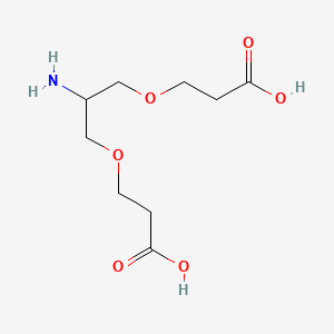 3,3'-((2-Aminopropane-1,3-diyl)bis(oxy))dipropionic acid chemical structure (CAS 1020112-73-5)