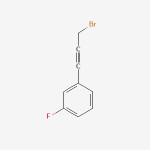1-(3-Bromoprop-1-yn-1-yl)-3-fluorobenzene chemical structure (CAS 1020153-64-3)