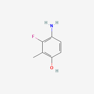 4-Amino-3-fluoro-2-methylphenol chemical structure (CAS 1020173-27-6)