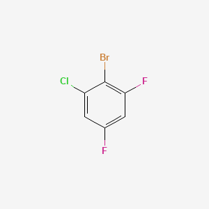 2-Bromo-1-chloro-3,5-difluorobenzene chemical structure (CAS 1020198-58-6)