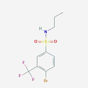 4-Bromo-N-propyl-3-(trifluoromethyl)benzenesulfonamide chemical structure (CAS 1020253-00-2)