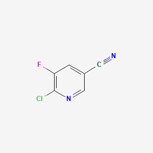 6-Chloro-5-fluoronicotinonitrile chemical structure (CAS 1020253-14-8)