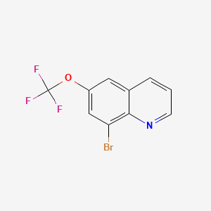 8-Bromo-6-(trifluoromethoxy)quinoline chemical structure (CAS 1020253-25-1)