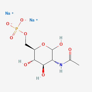 Sodium ((2R,3S,4R,5R)-5-acetamido-3,4,6-trihydroxytetrahydro-2H-pyran-2-yl)methyl phosphate chemical structure (CAS 102029-88-9)