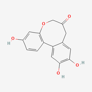 3,10,11-Trihydroxy-6H-dibenzo[b,d]oxocin-7(8H)-one chemical structure (CAS 102036-28-2)