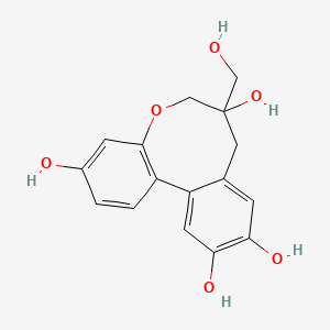 (7S,12aS)-7,8-Dihydro-7-(hydroxymethyl)-6H-dibenz[b,d]oxocin-3,7,10,11-tetrol chemical structure (CAS 102036-29-3)