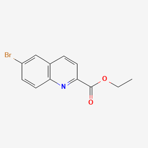 Ethyl 6-bromoquinoline-2-carboxylate chemical structure (CAS 1020572-61-5)