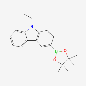9-Ethyl-3-(4,4,5,5-tetramethyl-1,3,2-dioxaborolan-2-yl)-9H-carbazole chemical structure (CAS 1020657-86-6)
