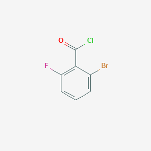 2-Bromo-6-fluorobenzoyl chloride chemical structure (CAS 1020718-20-0)