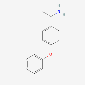 1-(4-Phenoxyphenyl)ethan-1-amine chemical structure (CAS 102077-19-0)