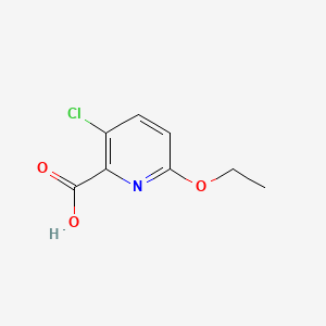 3-Chloro-6-ethoxypyridine-2-carboxylic acid chemical structure (CAS 1020945-92-9)