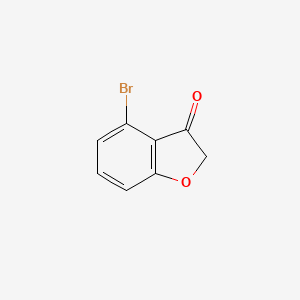 4-Bromobenzofuran-3(2H)-one chemical structure (CAS 1020966-78-2)