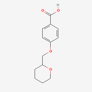 4-((Tetrahydro-2H-pyran-2-yl)methoxy)benzoic acid chemical structure (CAS 1020999-22-7)