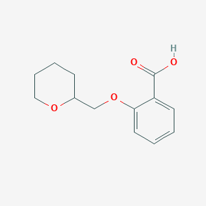 2-((Tetrahydro-2H-pyran-2-yl)methoxy)benzoic acid chemical structure (CAS 1021144-50-2)