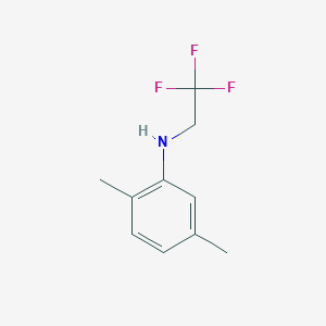 2,5-Dimethyl-N-(2,2,2-trifluoroethyl)aniline chemical structure (CAS 1021245-11-3)