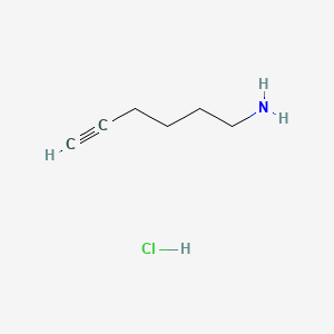 Hex-5-yn-1-amine hydrochloride chemical structure (CAS 102169-54-0)