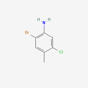 2-Bromo-5-chloro-4-methylaniline chemical structure (CAS 102170-52-5)
