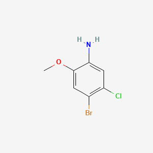4-Bromo-5-chloro-2-methoxyaniline chemical structure (CAS 102170-53-6)