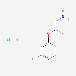 1-[(1-Aminopropan-2-yl)oxy]-3-chlorobenzene hydrochloride chemical structure (CAS 1021871-66-8)