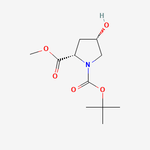 (2S,4S)-1-tert-Butyl 2-methyl 4-hydroxypyrrolidine-1,2-dicarboxylate chemical structure (CAS 102195-79-9)
