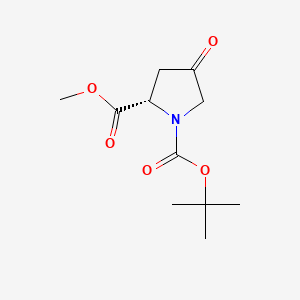 (S)-1-tert-Butyl 2-methyl 4-oxopyrrolidine-1,2-dicarboxylate chemical structure (CAS 102195-80-2)