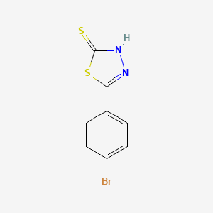 5-(4-Bromophenyl)-1,3,4-thiadiazole-2(3H)-thione chemical structure (CAS 1021953-80-9)