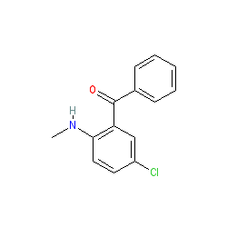 (5-Chloro-2-(methylamino)phenyl)(phenyl)methanone chemical structure (CAS 1022-13-5)