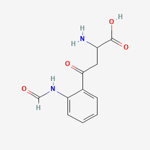 2-Amino-4-(2-formamidophenyl)-4-oxobutanoic acid chemical structure (CAS 1022-31-7)