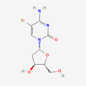 4-Amino-5-bromo-1-((2R,4S,5R)-4-hydroxy-5-(hydroxymethyl)tetrahydrofuran-2-yl)pyrimidin-2(1H)-one chemical structure (CAS 1022-79-3)