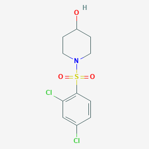 1-((2,4-Dichlorophenyl)sulfonyl)piperidin-4-ol chemical structure (CAS 1022024-04-9)