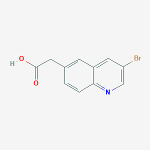 2-(3-Bromoquinolin-6-yl)acetic acid chemical structure (CAS 1022091-93-5)