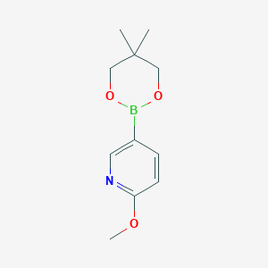 5-(5,5-Dimethyl-1,3,2-dioxaborinan-2-yl)-2-methoxypyridine chemical structure (CAS 1022094-44-5)