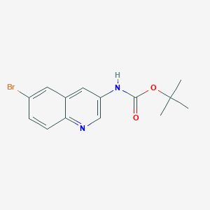 tert-Butyl (6-bromoquinolin-3-yl)carbamate chemical structure (CAS 1022151-52-5)
