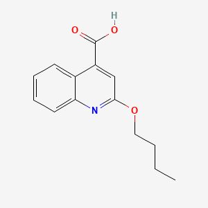 2-Butoxyquinoline-4-carboxylic acid chemical structure (CAS 10222-61-4)