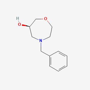 (R)-4-Benzyl-1,4-oxazepan-6-ol chemical structure (CAS 1022915-31-6)