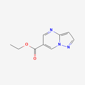 Ethyl pyrazolo[1,5-a]pyrimidine-6-carboxylate chemical structure (CAS 1022920-59-7)
