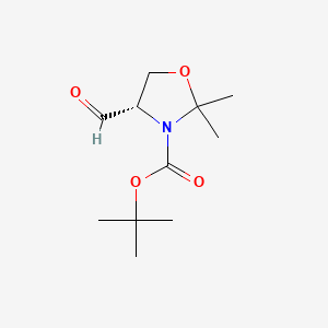 (S)-3-Boc-2,2-dimethyloxazolidine-4-carboxaldehyde chemical structure (CAS 102308-32-7)