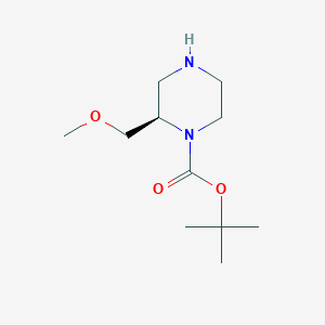 (R)-tert-Butyl 2-(methoxymethyl)piperazine-1-carboxylate chemical structure (CAS 1023301-73-6)