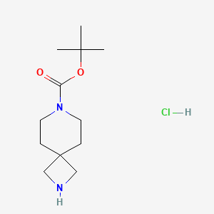 tert-Butyl 2,7-diazaspiro[3.5]nonane-7-carboxylate hydrochloride chemical structure (CAS 1023301-84-9)