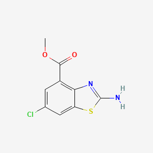 Methyl 2-amino-6-chlorobenzo[d]thiazole-4-carboxylate chemical structure (CAS 1023531-08-9)