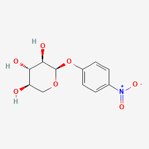 (2R,3R,4S,5R)-2-(4-Nitrophenoxy)tetrahydro-2H-pyran-3,4,5-triol chemical structure (CAS 10238-28-5)