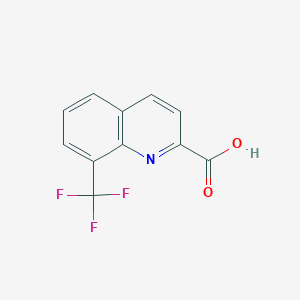 8-(Trifluoromethyl)quinoline-2-carboxylic acid chemical structure (CAS 1023815-99-7)