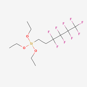 Triethoxy(1H,1H,2H,2H-nonafluorohexyl)silane chemical structure (CAS 102390-98-7)